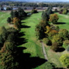 Aerial view of the 11th tee from the Greenback Course at Heron Lakes Golf Club