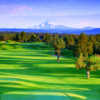 View of the 1st green from the Ridge Course at Eagle Crest Resort.