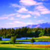 View of the 17th green from Resort course at Eagle Crest Resort.