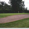 Colwood National: Hole #7 is a straightaway par 4 with trees lining both sides of the fairway. The green has large bunkers to the right-front and left-back.