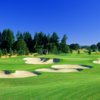 South at Reserve Vineyards #14: The photo pretty much says it all. Sand! And a green that pitches towards the front. Look at the pin placement before club selection.