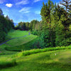 Skamania Lodge #7 (Windy Ridge) - Second shot should favor the left side to open up your approach to the green. Once on the green, take a minute to admire the grandeur of the Gorge, with wind Mountain in the background.