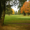 Autumn view of a green at Rose City Golf Course