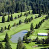 Aerial view of the par-5 no. 6, par-4 no. 7 and par-4 no. 8 on the Pine Cone nine at The Courses @ The Resort