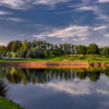 A view over the water from Langdon Farms Golf Club.