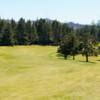 A sunny day view of a fairway at Ocean Dunes Golf Links.