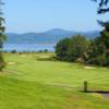 A sunny day view of a fairway from Salishan Golf Links