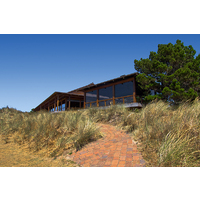 Here's a look at the clubhouse for the Bandon Trails course at the Bandon Dunes Golf Resort.